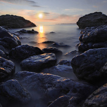 Sunset on the Welsh coast